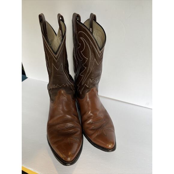 Vintage OLATHE Cowboy Boots MENS Sz 10 D Leather Western Stitched main image 8